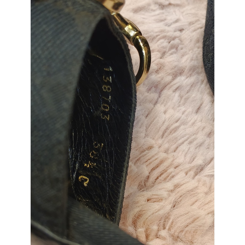 Gucci Horsebit GG Monogram Canvas Mules Black Stiletto Sandals 138703 Size 38.5 - Picture 4 of 11
